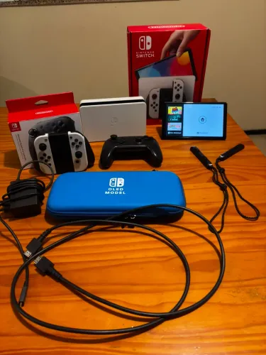 nintendo switch oled + controle pro