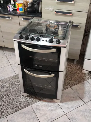 Fogão 4 Bocas Duplo forno 