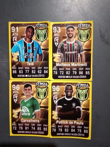 Lote FCM26 Card Game - 20 Cartas -4 Super Gold -