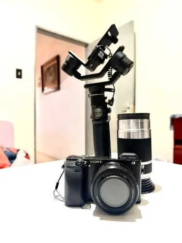 camera sony a6300+gimbal e lentes