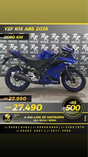 Moto Yamaha R15 ABS 2026 zero km