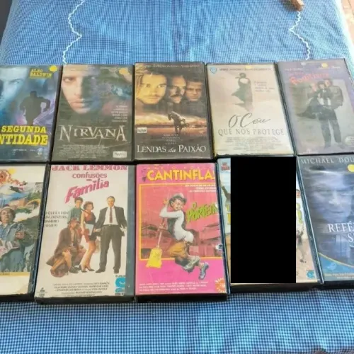 Lote com 9 fitas de vídeo filmes VHS
