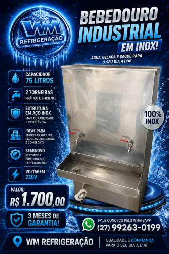 BEBEDOURO INOX INDUSTRIAL 75L