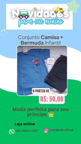 Conjuntos masculinos Infantis