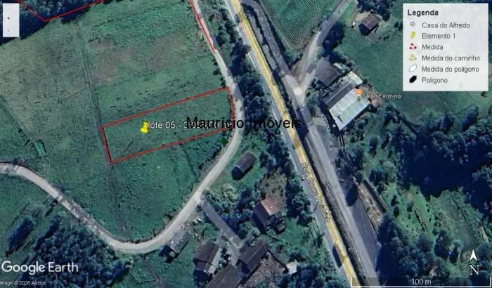 Terreno com 3.055,00 m² a 130 metros da Rodovia SC 114, Braço da Erva, Taió, S.C.