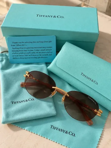 Óculos tiffany oval retrô lente clara