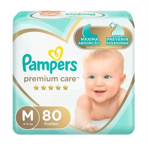 Fralda Pampers premium care 