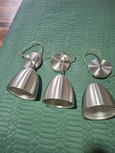 3 Pendente Tashiba Alumínio escovado