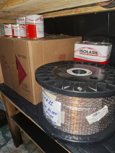 Fio de alumínio para enrolamento motor.