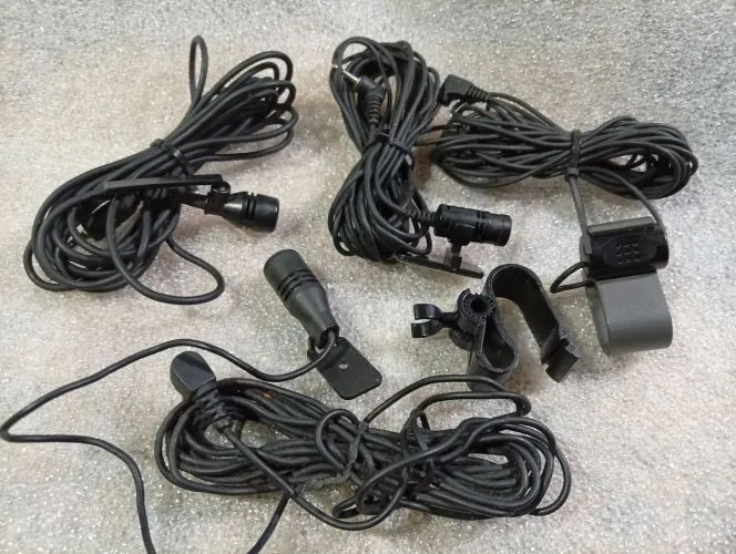 Lote microfones auto rádio.