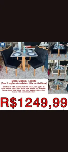 Mesa de Jantar Magala 100x80 