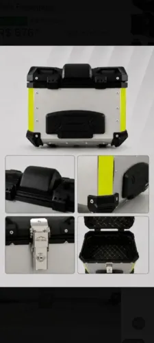 Vendo bauleto de alumínio 65 litros de capacidade, para motocicleta!