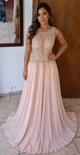 Vestido longo de festa 