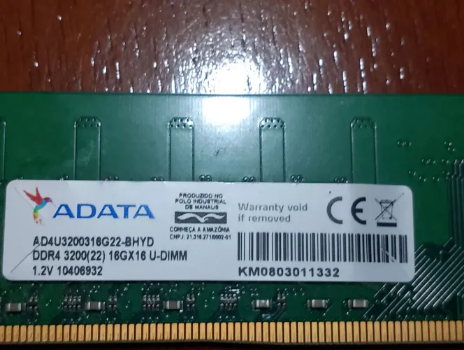 Memória ram ddr4 16 gb 3200