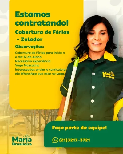 Cobertura de Férias - ZELADOR
