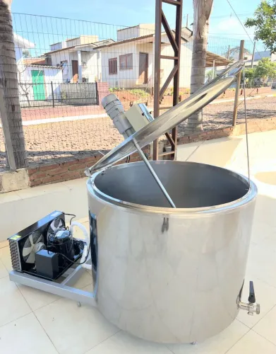 Tanque Tina 500 L Resfriador de Leite Misturador Açaí Caldas Sorvetes Água de Coco 