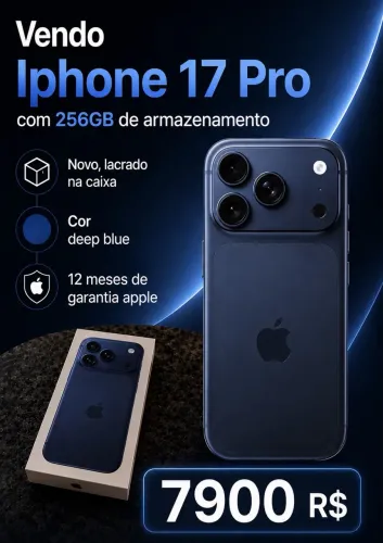 Iphone 17 Pro Azul 256 GB
