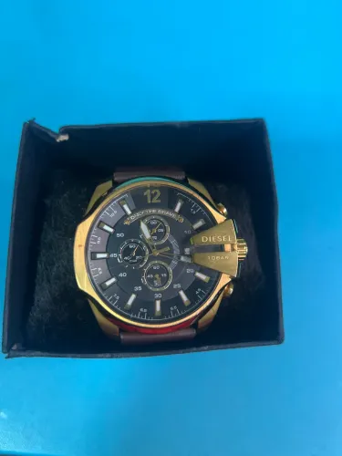 Relógio Diesel Mega Chief DZ4344 Original - Dourado - Chronograph