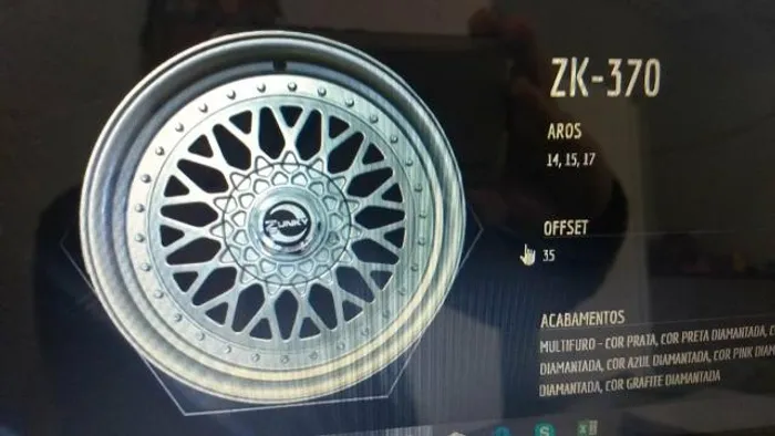 Roda aro 14 BBS Prata com Borda diamantada Ford Ka multi 4X108