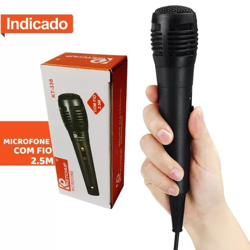 Microfone com fio para karaoke KT-338   novo ( entragamos em domicilio ) 