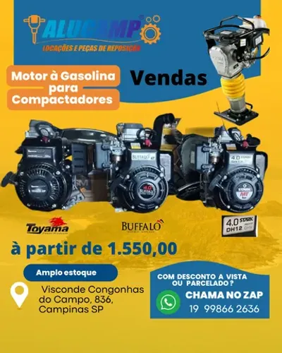 Motores a gasolina para Compactadores de solo 
