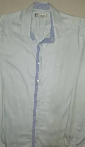 Camisa Social Fascynios Slim - Puro Algodão Fio 60 - Original