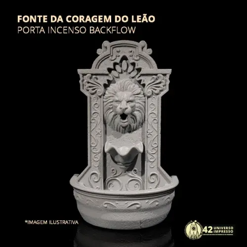 Fonte da Coragem do Leão - Porta Incenso Backflow