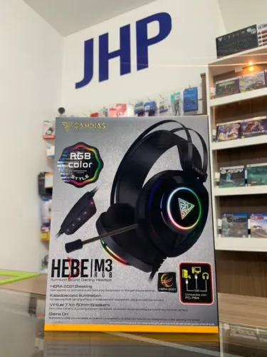 Headset Gamer Gamdias Hebe M3 RGB Preto Novo | Parcela Sem Juros | Curitiba