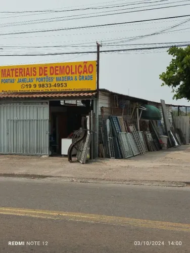 Materiais usados demolição.