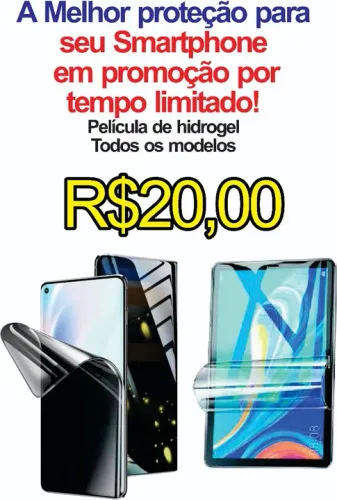 Película de Hidrogel para Smartphone - R$20,00