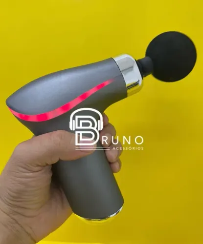 Massageadora Muscular Portátil Elétrico Recarregável LED - 8 Cabeças<br>