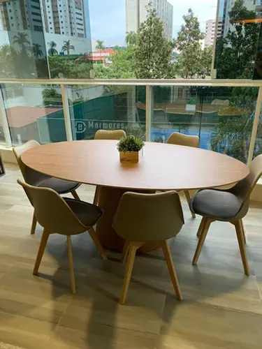 Mesa cone freijó Oval( temos outras opções)