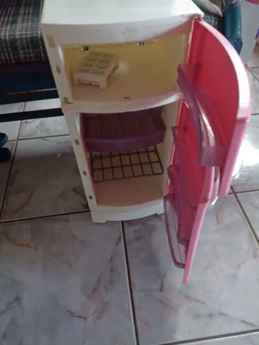 Geladeira de Brinquedo Infantil Rosa