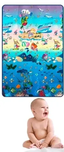 Tapete infantil  atividade 90cmx150cm cd-362 termico-fundo do mar- modelo 0789