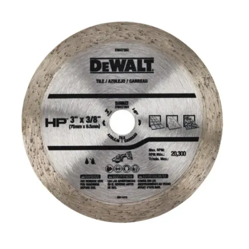Disco de Corte Diamantado Liso para Recortadora DCS438 3'' 76mm Dewalt DW47350