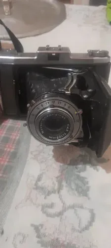 Antiga máquina fotográfica netar vintage Black fire