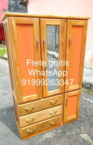 Guarda roupa de solteiro com espelho-frete grátis