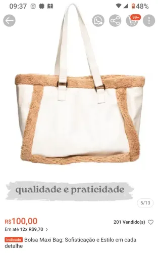 BOLSA MAX SUPER GRANDE OFF WHITE