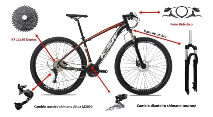 Bicicleta 29 Shimano Altus 27v Freio Hidráulico