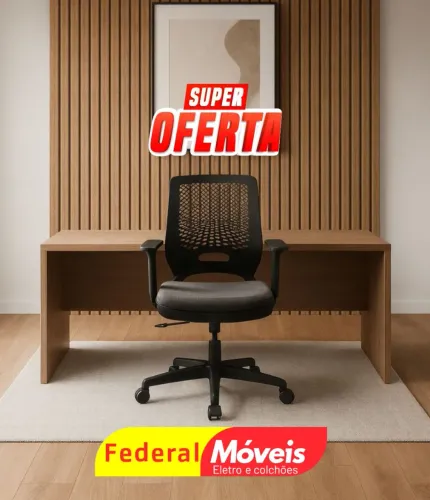 Cadeira Giratória Executiva Beezi Preta - Conforto e praticidade no dia a dia!