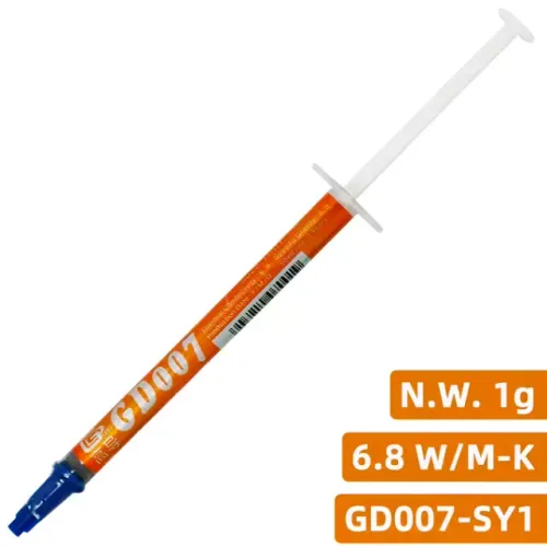 Pasta Térmica Profissional 1G GD007 6.8 w/m-k Alto Desempenho Gamer Prata Silver