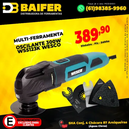 Multiferramenta Oscilante 300w WS5123K Wesco