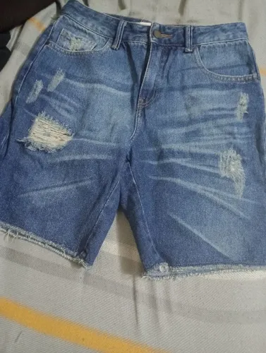 Shorts Jeans Destroyed Azul - Cantão