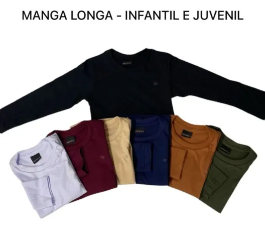 Camisas Manga Longa Infantil