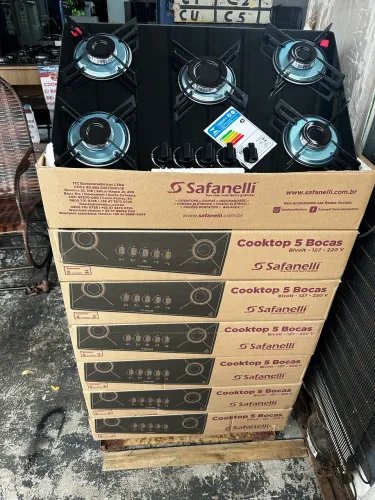 Fogão cooktop 5 bocas novo na caixa combino entrega