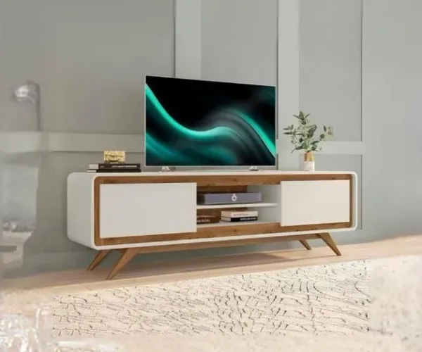Rack Channel 100% MDF c/ pés em madeira maciça- NOVO, FÁBRICA!