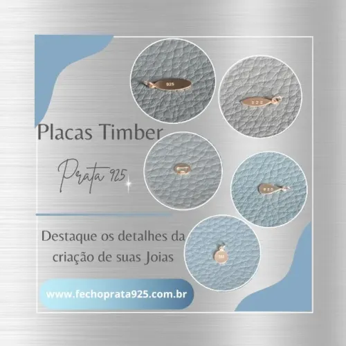 Plaquinha Identificação Prata 925 - TIMBER PRATA 925 - WWW.FECHOPRATA925.COM.BR 