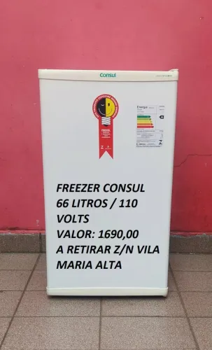 Freezer consul 66 litros vertical 110 Volts Mini Freezer 