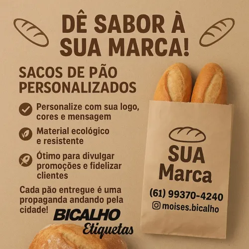 Saco de pão personalizados