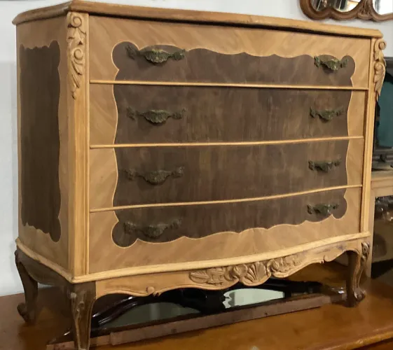 Cômoda Antiga Marchetada Luís Xv